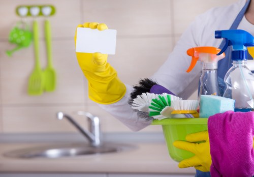 Deep cleaning equipment used on a tiled floor in Treatham