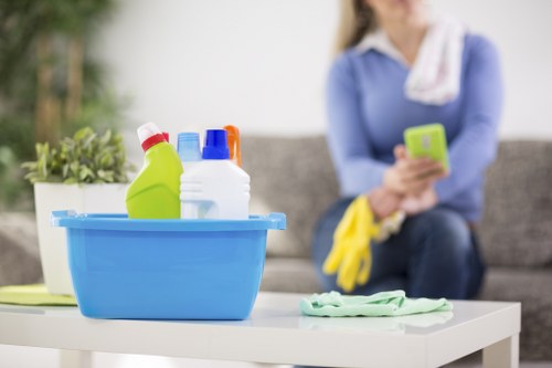 Kitchen and bathroom reset during short-let cleaning in Treatham