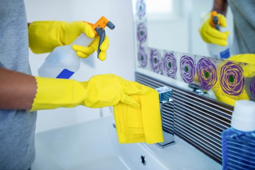 Commercial cleaners maintaining shared business areas in Treatham